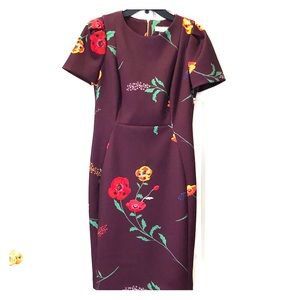 Calvin Klein size 6 purple floral dress